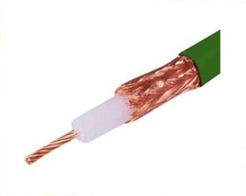 Câble vidéo KX6 PVC souple vert (au mètre)