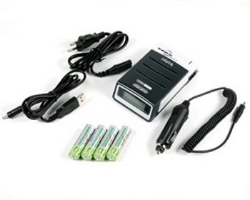 Chargeur "Digital" Nicd/Ni-Mh AAA-AA + 4 accus AA + 12V + USB