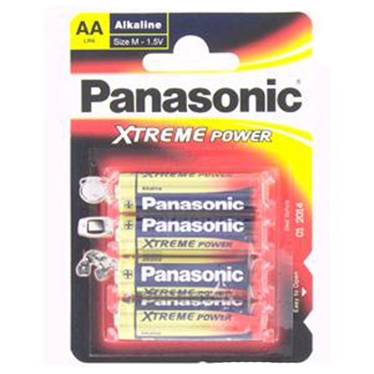 Pile alcaline Panasonic LR06 Xtrem Power 1.5V 3.4Ah par 4