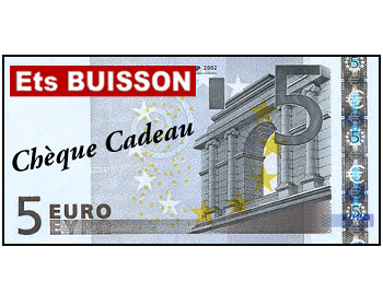 Chèque cadeau de   5 Euros