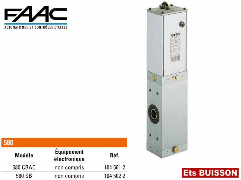 FAAC 580 CBAC moteur pour portes basculantes