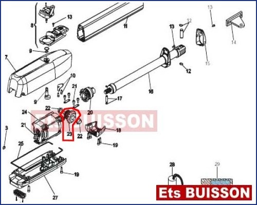 FAAC 415- Ensemble pignon N°23 Référence 60202215