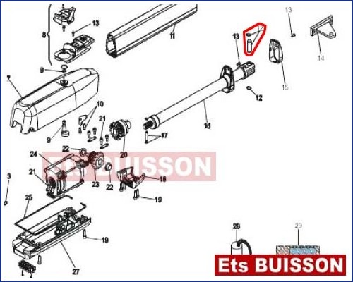 FAAC 415 - Axe fixation avant N°12 Référence 718354