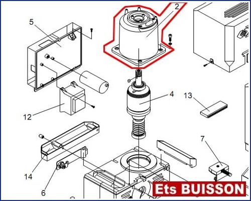 BENINCA RI.10KI - Calotte moteur N°2 Ref 9686037