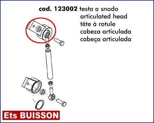 DEA Stop - Tête à rotule référence 123002