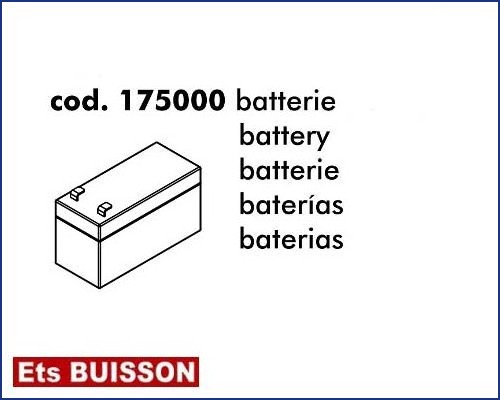 DEA LIVI 400/800 - Batterie référence 175000