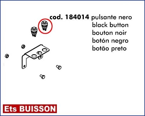 DEA LIVI 900 - Bouton noir référence 184014