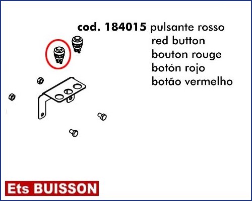 DEA LIVI 900 - Bouton rouge référence 184015