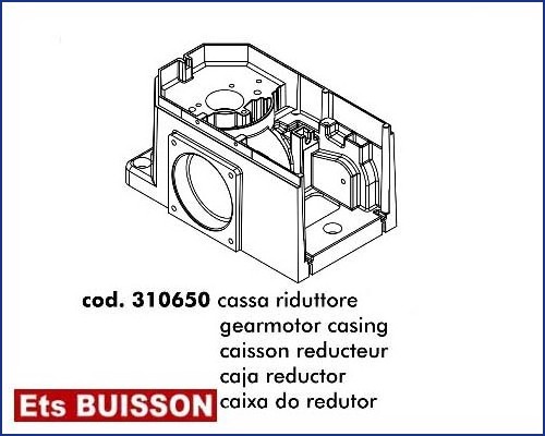 DEA LIVI 400/800 - Caisson réducteur référence 310650