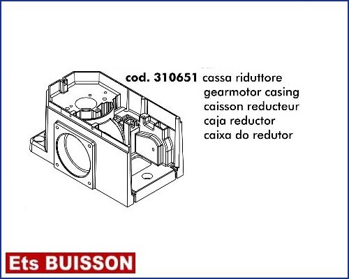 DEA LIVI 800C - Caisson réducteur référence 310651