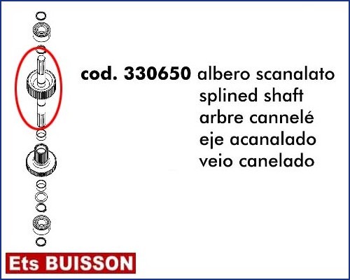 DEA LIVI 900 - Arbre cannelé référence 330650