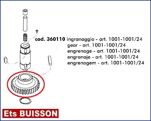 DEA Stop - Engrenage - art. 1001-1001/24 référence 360110