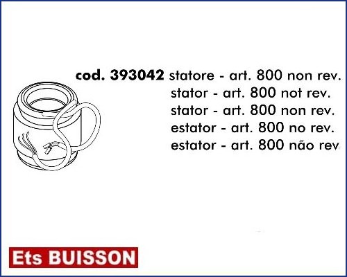 DEA LIVI 400/800 - Stator - art. 800 non rev. référence 393042