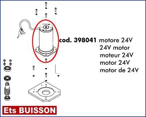 DEA Gulliver - Moteur 24V référence 398041