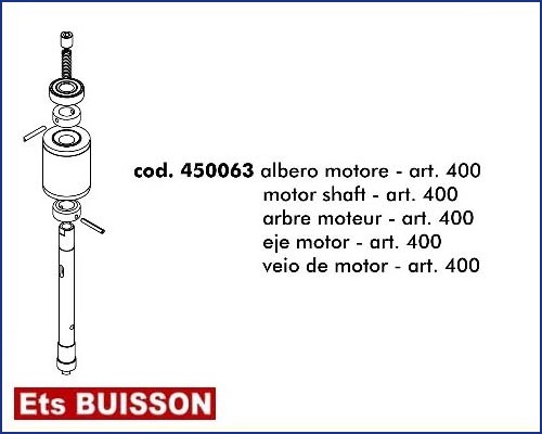 DEA LIVI 400 - Arbre moteur - art. 400 référence 450063