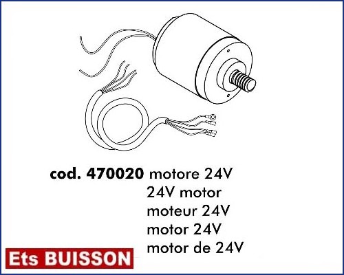 DEA Wing 302 - Moteur 24V référence 470020