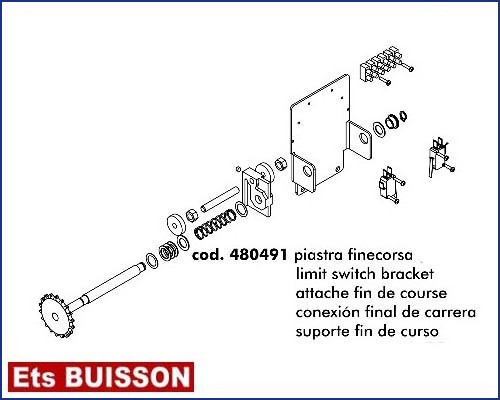 DEA LIVI 800C - Attache fin de course référence 480491