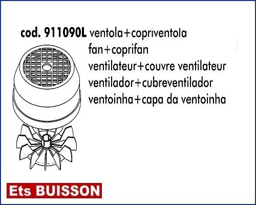 DEA LIVI 400 - Ventilateur & couvre ventilateur réf : 911090L