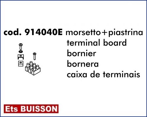 DEA LIVI 400/800 - Bornier référence 914040E