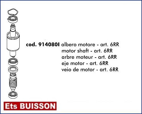 DEA LIVI 400/800 - Arbre moteur - art. 6RR référence 914080I