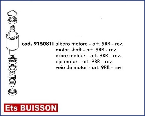 DEA LIVI 400/800 - Arbre moteur - art. 9RR rev. réf 915081I