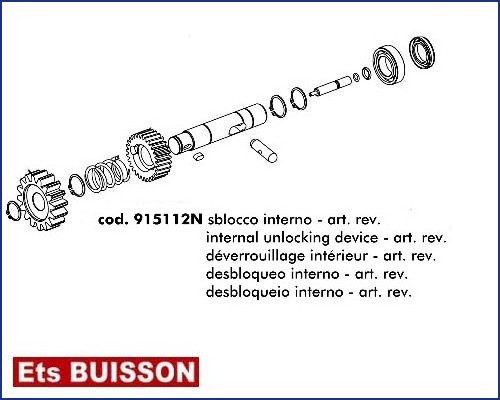 DEA LIVI 400/800 - Déverrouillage int. - art. rev. réf : 915112N