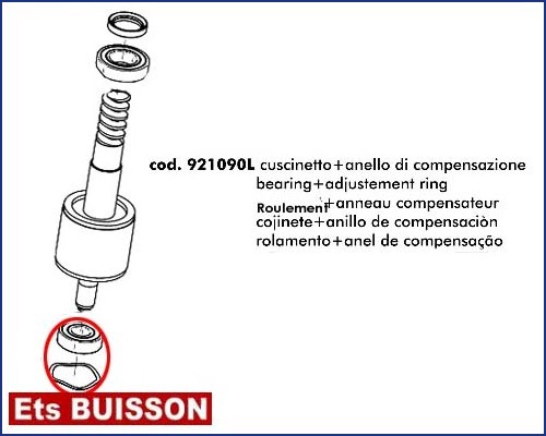 DEA - Stop - Roulement & anneau compensateur Réf. 921090L