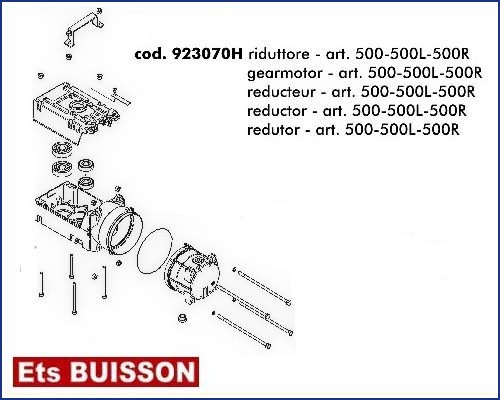 DEA LIVI 500 - Réducteur - art. 500-500L-500R référence 923070H