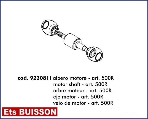 DEA LIVI 500 - Arbre moteur - art. 500R référence 923081I