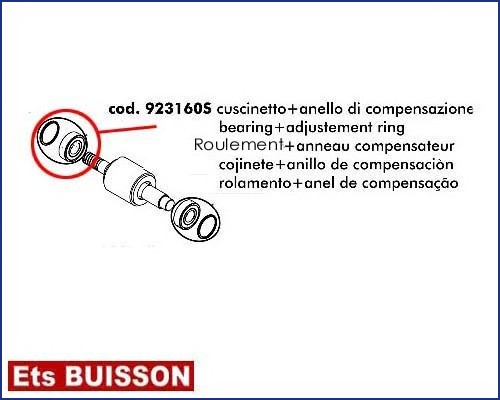 DEA LIVI 500 - Roulement & anneau compensateur référence 923160S