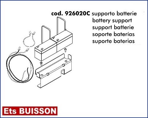 DEA Angolo - Support batterie référence 926020C