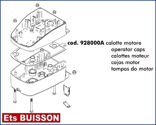 DEA Geko - Calotte moteur référence 928000A