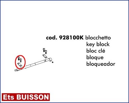 DEA Geko - Bloc clé référence 928100K