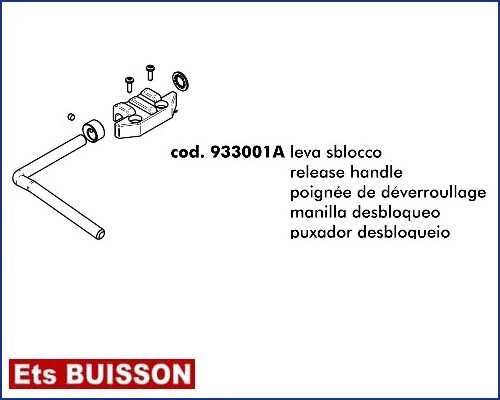 DEA LIVI 900 - Poignée de déverrouillage référence 933001A