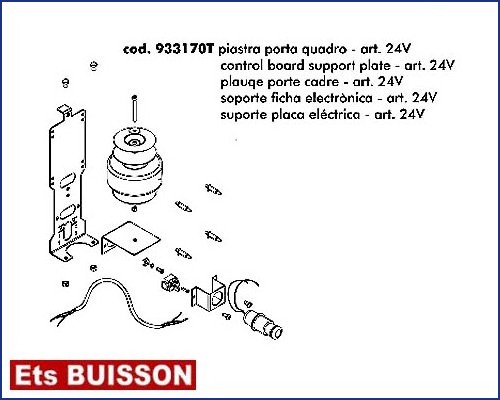 DEA LIVI 900 - Plaque porte cadre - art. 24V référence 933170T