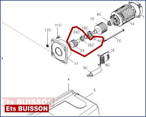 CAME FERNI F1100 Vis sans fin 119RID085