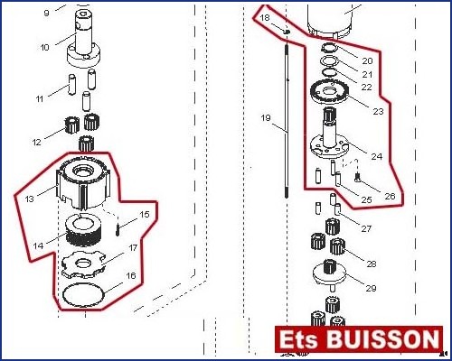 CAME STYLO Groupe electromagnétique 119RID342 (13-14-15-16-17-20