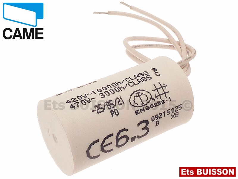 CAME FERNI F1100 - Condensateur 6.3 µf à câble Réf. 119RIR288