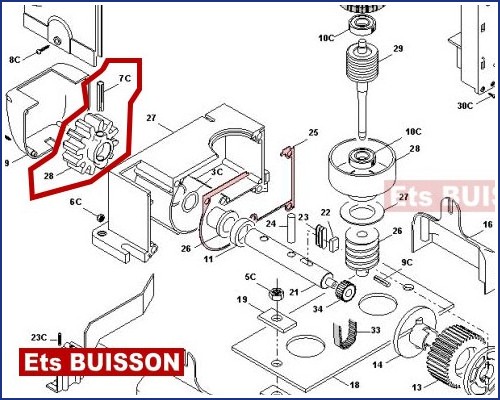 CAME BX-E Pignon 119RIY010