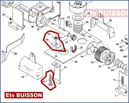 CAME BX-E Conditionnement vis 119RIY055