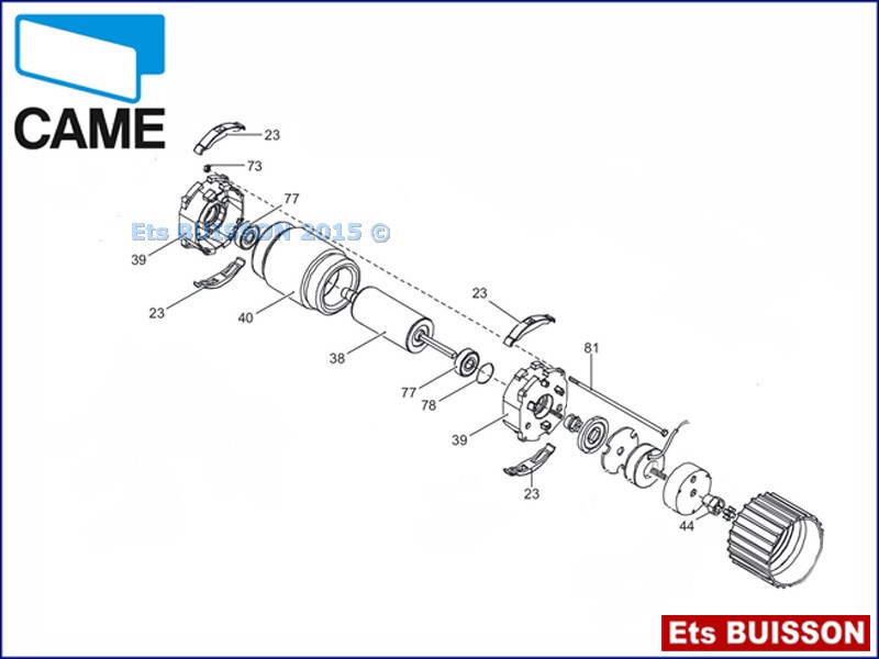 CAME AXO - Moteur seul 230V - Réf 119RID312