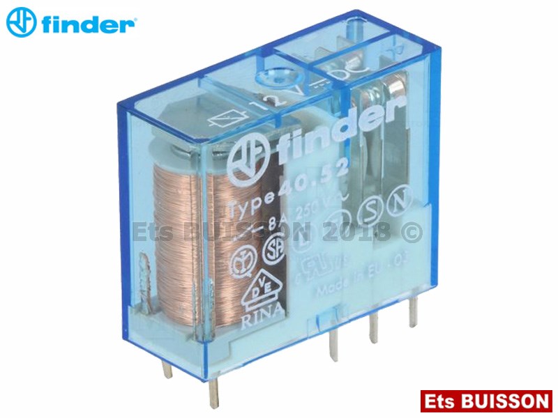 Finder - Relais 12V DC (continu)