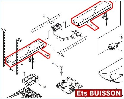 BENINCA JM.3 - Rail PTC.3/4-L4 N°2 Ref 9686671/9686672