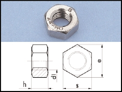 Ecrou hexagonal acier galvanisé